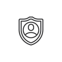 Personal authentication line icon