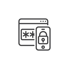 Two Factor Authentication line icon