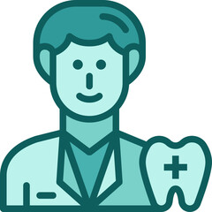 dentist two tone icon