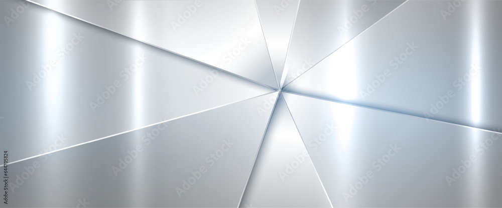Fototapete abstract 3d metal surface technology background. metal metallic glossy futuristic background. indust