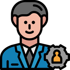 manager filled outline icon