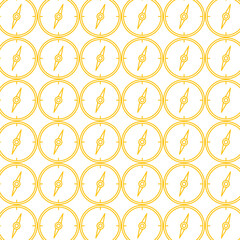 Digital png illustration of rows of yellow compases on transparent background © vectorfusionart
