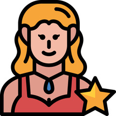 actress filled outline icon