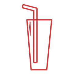 Digital png illustration of glass with straw on transparent background