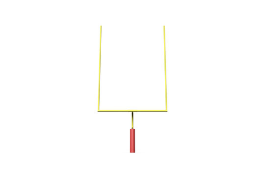 Digital png illustration of american football goal post on transparent background
