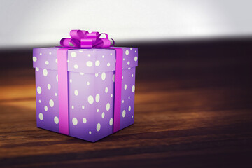 Digital png illustration of purple present on transparent background