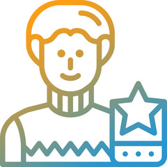 influencer gradient line icon