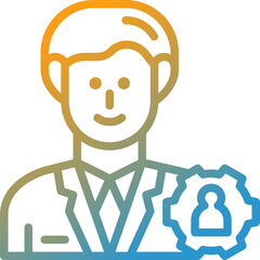 manager gradient line icon