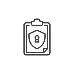 Security protocol line icon