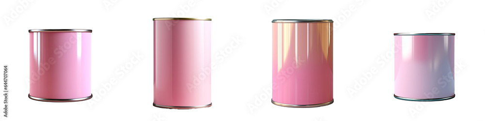 Poster transparent background with empty tin can