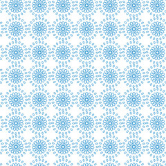 Digital png illustration of rows of blue flowers on transparent background