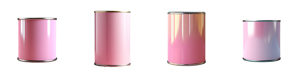 transparent background with empty tin can