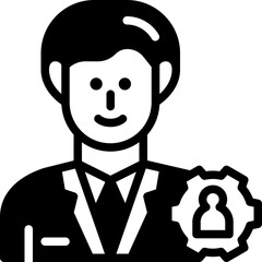 manager solid line icon