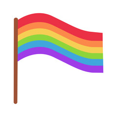 Pride flag flat illustration