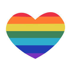 Fototapeta premium Pride heart flat illustration