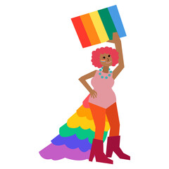 Pride fashion flat illustration