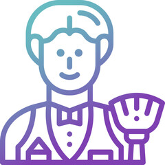 butler gradient line icon