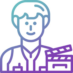 director gradient line icon