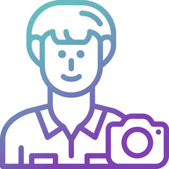 Obraz premium photographer gradient line icon