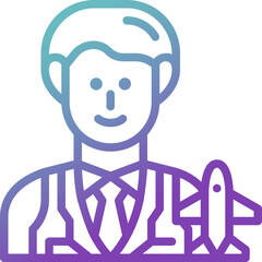 steward gradient line icon