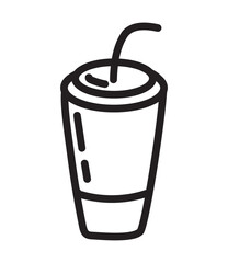 soda food doodle icon