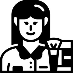 makeup artist solid line icon