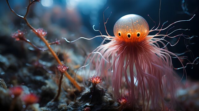 octopoid alien in the sea