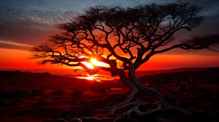 Sunset In The Forest