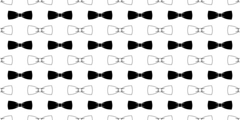black white bow tie seamless pattern