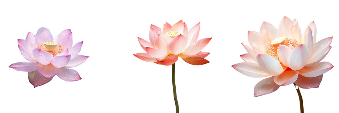 Beautiful lotus flower picture in HK transparent background
