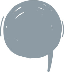 Colorful pastel blue color speech bubble balloon icon sticker memo keyword planner text box banner, flat png transparent element design