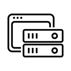 Network server storage vector icon