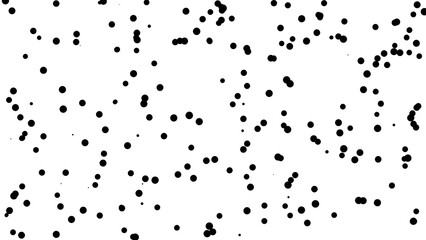 Beautiful illustration of black particles on plain white background