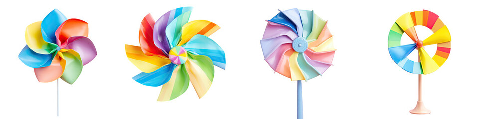 Symbol of sexual minorities gays and lesbians spinning pinwheel of rainbow LGBT pride transparent background