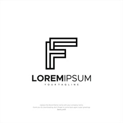 Logo Letter FF vektor Logo Template Illustration Creative Design