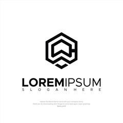 Logo Letter C Polygon Design Template