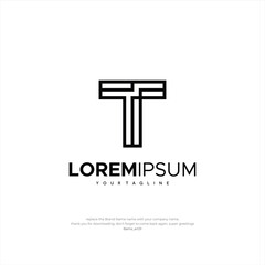 Letter T symbol business company vector icon