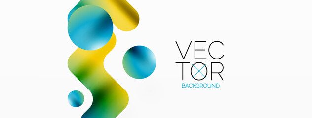 Gradient Geometry. Minimalist Fusion of Lines and Circles, Crafting Serene, Captivating Abstract Background