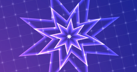 Mesmerizing creative infinite generating flower starburst polygon. Trendy stylish Infinite Geometric Flower Formation Kaleidoscopic Star Pattern Animation.