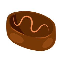 chocolate caramel cream icon