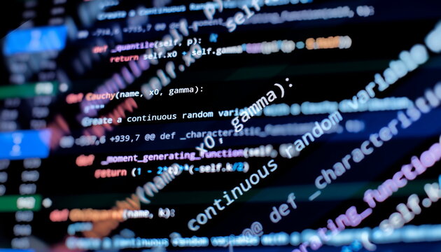 Software Programming Work Time. Code text written and created entirely by myself.