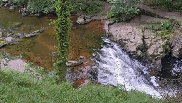Small Waterfall on Wide River near Watersmeet
