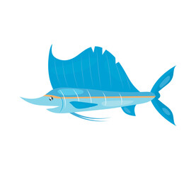 swordfish sea life icon