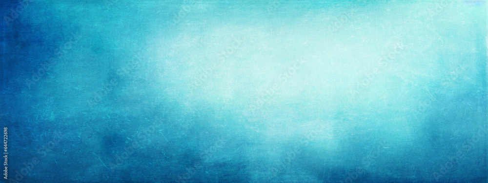 Poster Beautiful original wide format background image in blue tones of the surface with the texture of ice or stone for design or creative work.