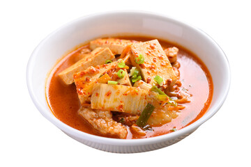 Korean kimchi soup with tofu (Kimchi Jjigae)	