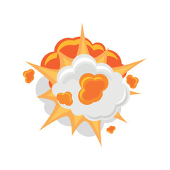 explosion effect with smoke illustration