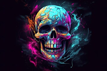 skull abstract background
