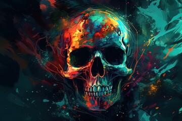 skull abstract background
