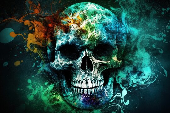 skull abstract background