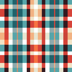 plaid checked pattern seamless fabric textured background modern design vector illustration